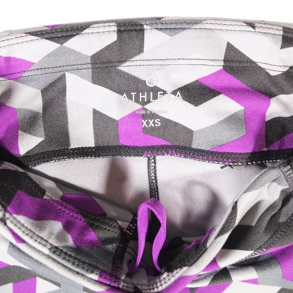 Athleta Women's Chain Be Free Knicker Sz XXS - Cobblestone grey/sparkling purpl - Picture 2 of 6